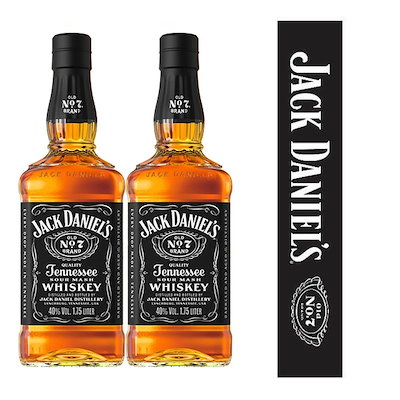 【正規品 1750ml2本 オリジナルマフラータオル付】ジャック ダニエル ブラックラベル オールド No.7 テネシーウイスキー 正規代理店輸入品