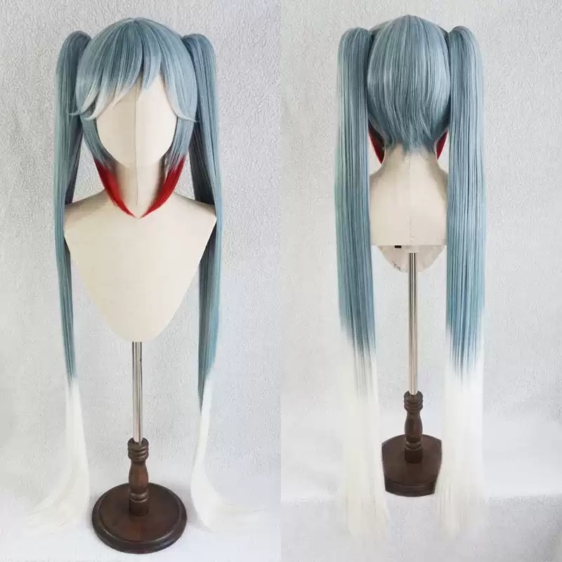 コスプレウィッグ 初音ミク 風miku 雪初音ミク かに船長 wig かつら WIG 耐熱 変装 仮装 コスチューム 撮影 祭り
