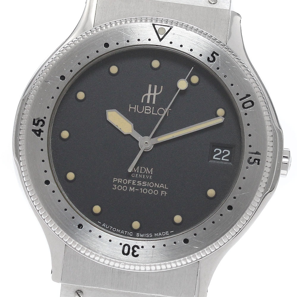 ウブロ HUBLOT 1550.1 MDM クラシック デイト 自動巻き メンズ 箱付き_953652【中古】