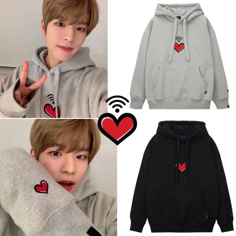 WANGGWAN STRAYKIDS Seungmin着用 Heart Wi-Fi Overfit Hood 人気商品