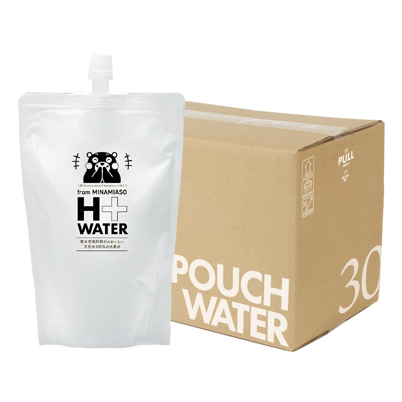 【全国送料無料】 南ASOの水素水 くまモンパッケージ シリカ55/l （330ml×30本セット）Ｋ30