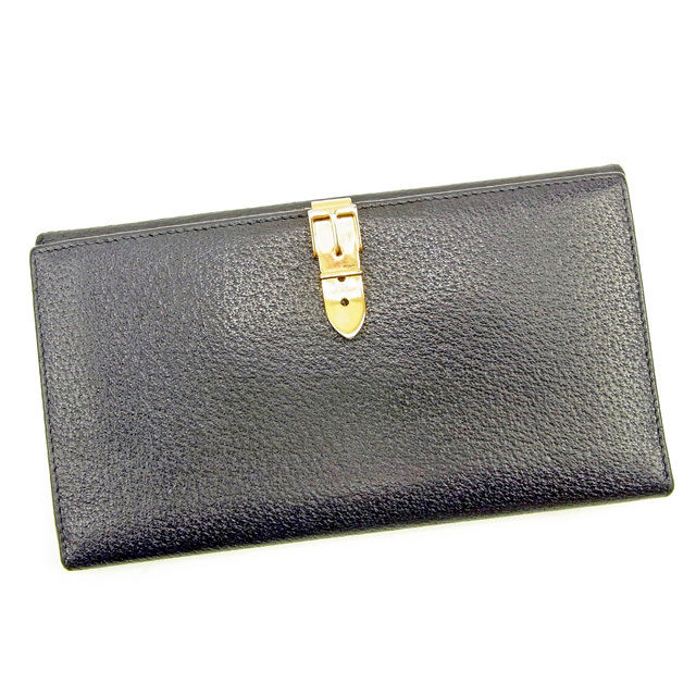 長財布 Ｗホック ブラック ゴールド 中古 17,389円