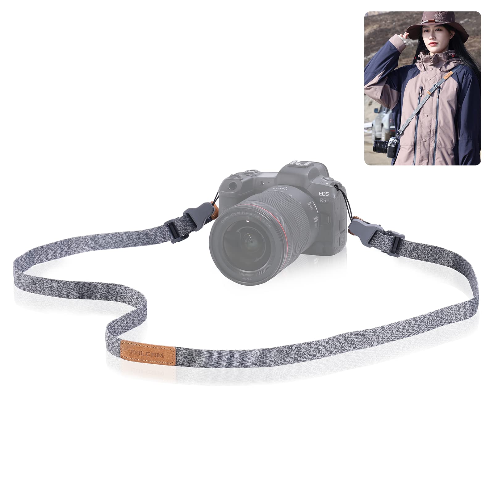 Ulanzi Falcam Maglink カメラストラップ マグネット クイックバックルショルダーストラップ 速写ストラップ 長さ調節可能 ミラーレスカメラ/デジタルカメラ/小型一眼レフカメラなど用