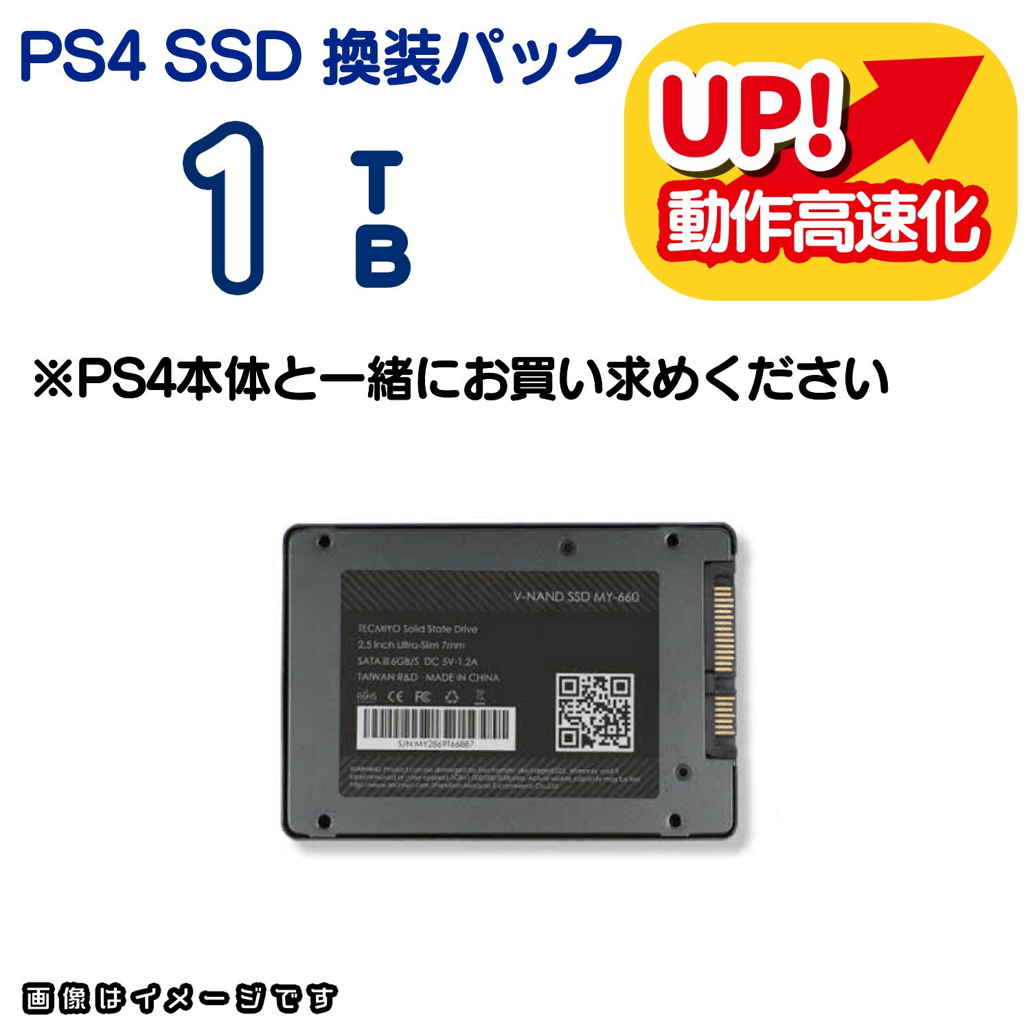 【中古】PS4SSD アップグレード 1TB 換装パック【 組み合わせ販売推進商品 】PS4本体(全機種対応可)とセットでお買い求めください