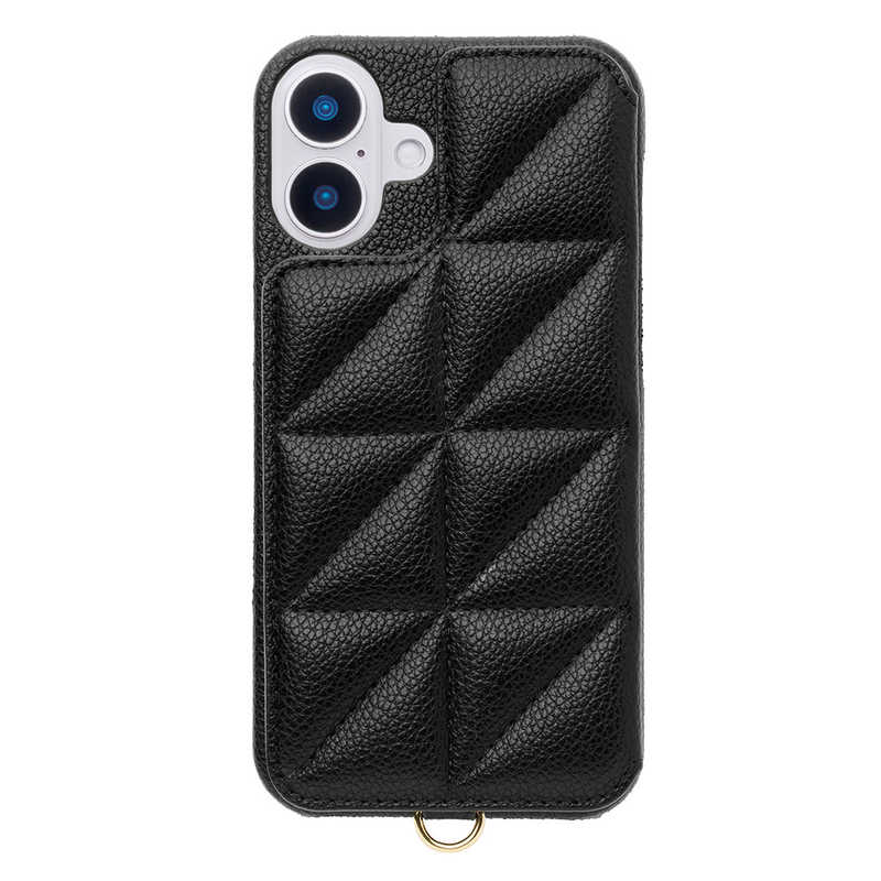 CCCフロンティア　Triangle Puffy Case for iPhone 16 Plus ブラック　UNI-CSIP24L-2TPBK