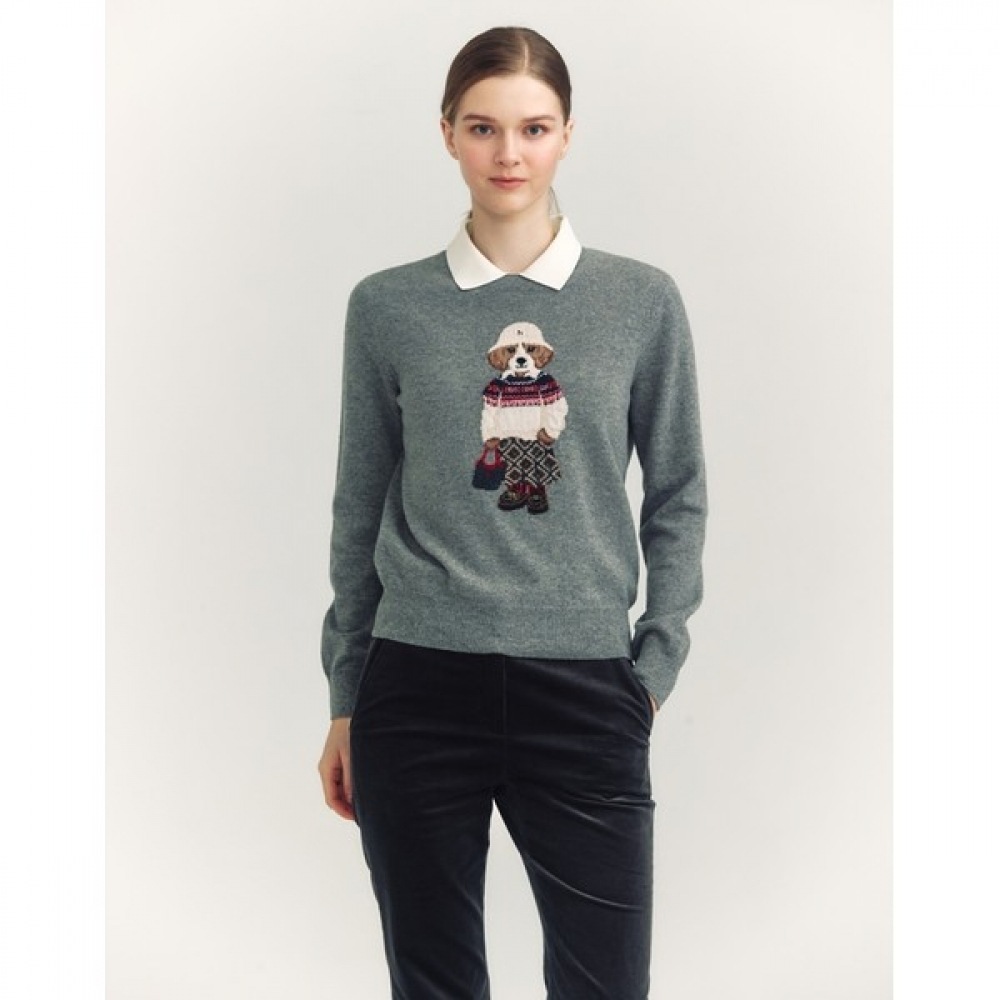 (ヘッジスレディース) 24FW ハリーインタルシアセーターグレー HSSW4D806G2