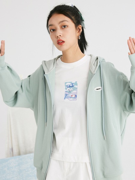 ルーズ カジュアル 薄手 春 フード付きスウェットシャツ