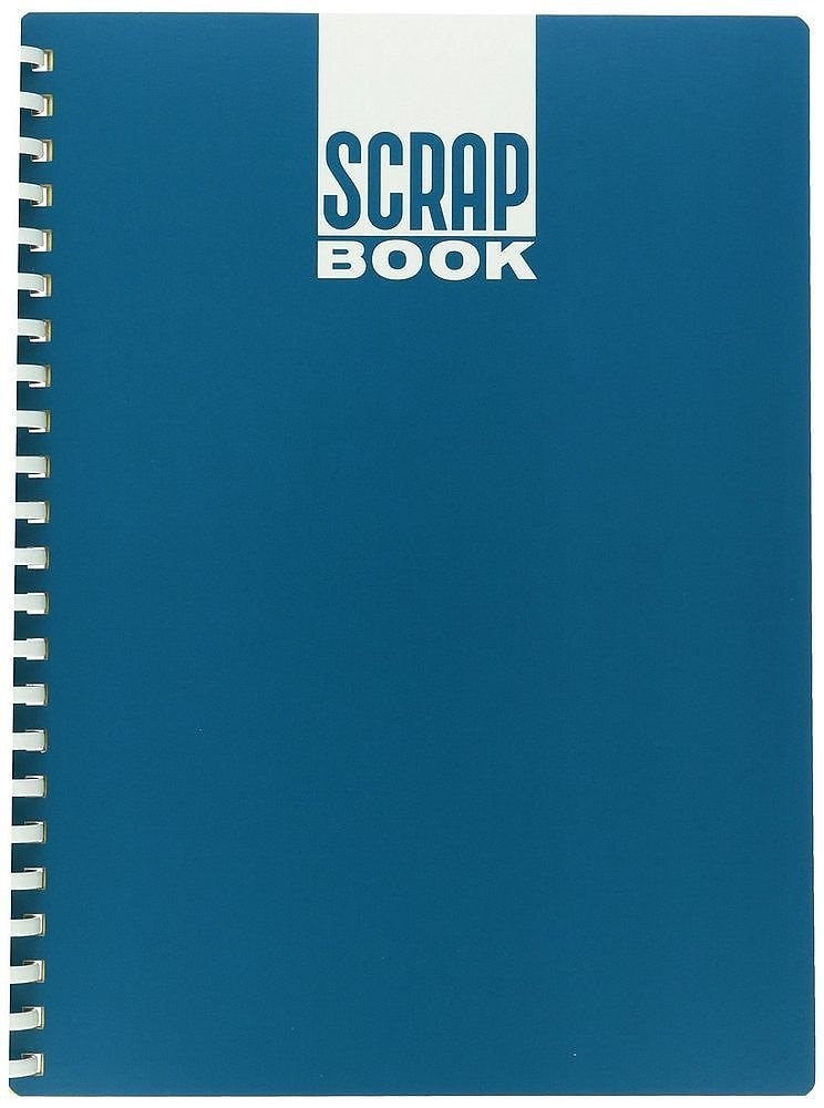 （まとめ買い）スクラップブックB 替紙式 A4 青 ラ-20B [x5]