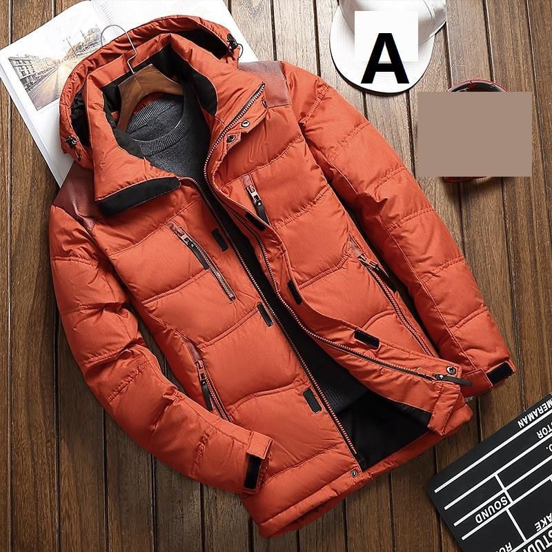 上品 ダウンジャケット 秋冬 カッコイイ 3色 保温 軽量 令和 お洒落 フード付き スリム メンズ 中綿ジャケット 冬服 コート アウター 冬物 防寒 厚手 軽量