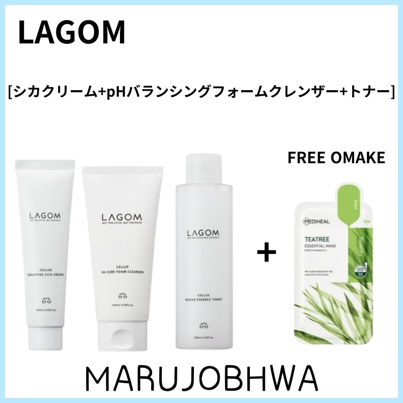 [正規品]３種セット／センシティブ シカクリーム 60ml／pHバランシングフォームクレンザー 120ml／エッセンストナー 200ml
