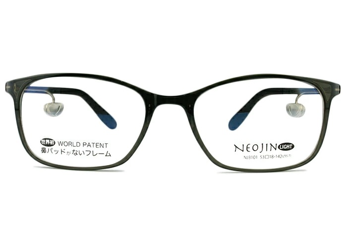 ネオジン NEOJIN nj3101 c.40 カーキ 最軽量モデル 鼻パッドなし メガネ めがね 眼鏡 メンズ レディース