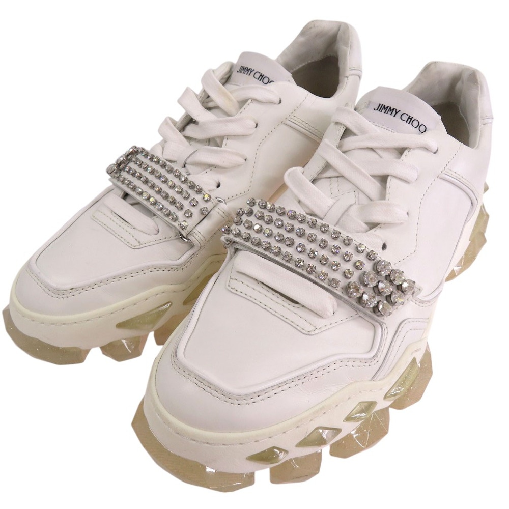 美品 DIAMOND X STRAP ダイアモンド ストラップ ローカットスニーカー スニーカー レザー/レザー ホワイト 0583【中古】 メンズ