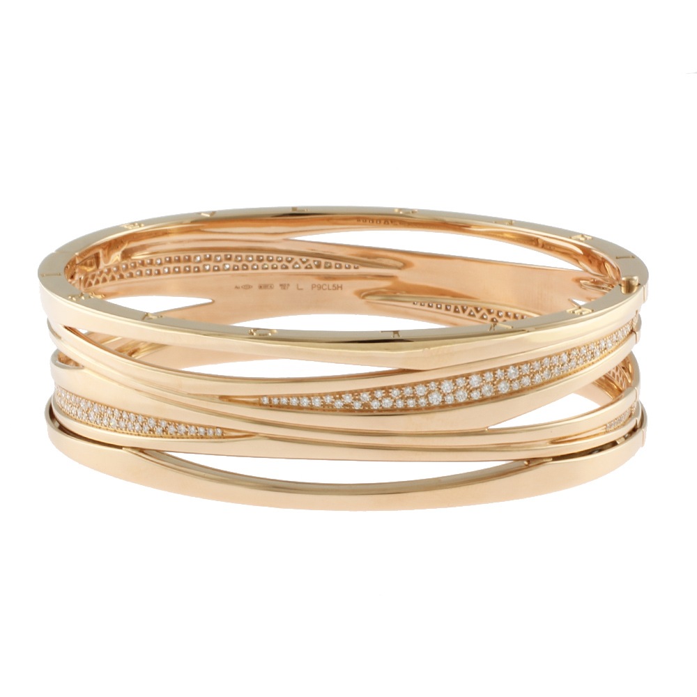 ブルガリ B-zero.1 ビーゼロワン レジェンドL バングル 18金 K18ピンクゴールド ダイヤモンド BVLGARI 中古 美品