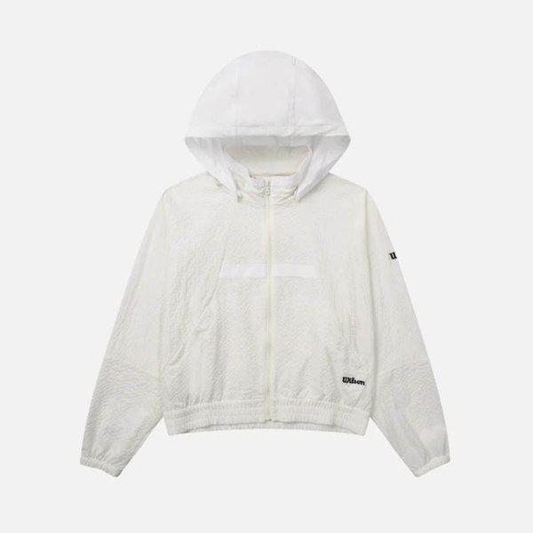 [] シアサッカーフードフルジップジャケットW W251002TJK31WHT