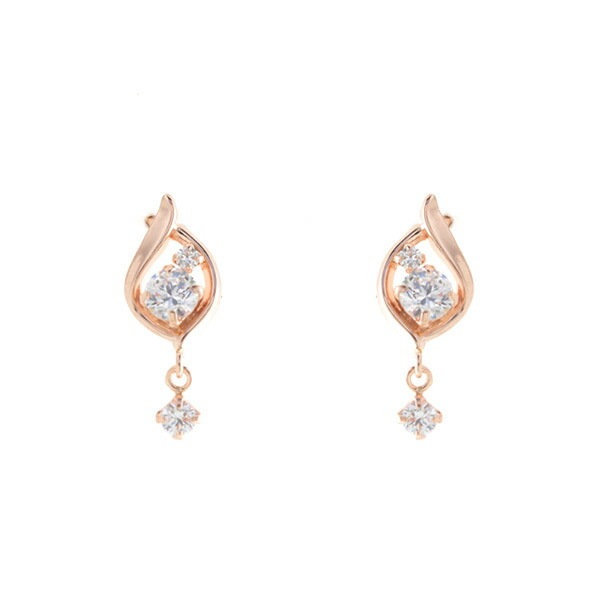 リボン済＆紙袋 ピアス 正規品 レディース しずくモチーフ プレゼント ジュエリー アクセサリー K10ピンクゴールド 祝い