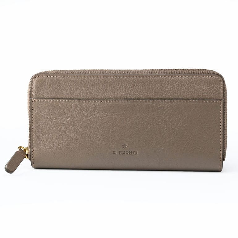 長財布 小銭入れ付 ラウンドファスナー メンズ レディース バケッタレザー グレー SZW056PV0001GY107B