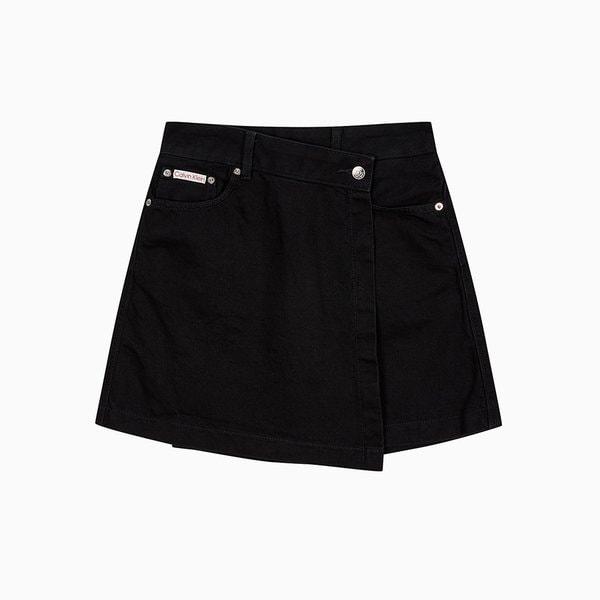 女性デニムミニラップスカート(47D777G)