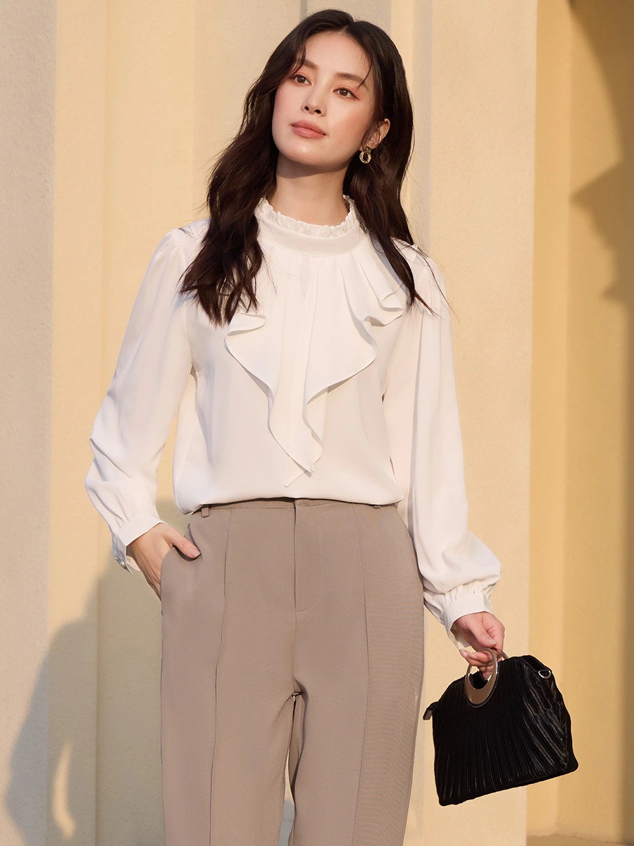 2025新作 気質 百掛け ブラウス トップス 着痩せ 通勤 シャツ 大きめサイズ チェック シアーシャツ 韓国ファッション リボン レース