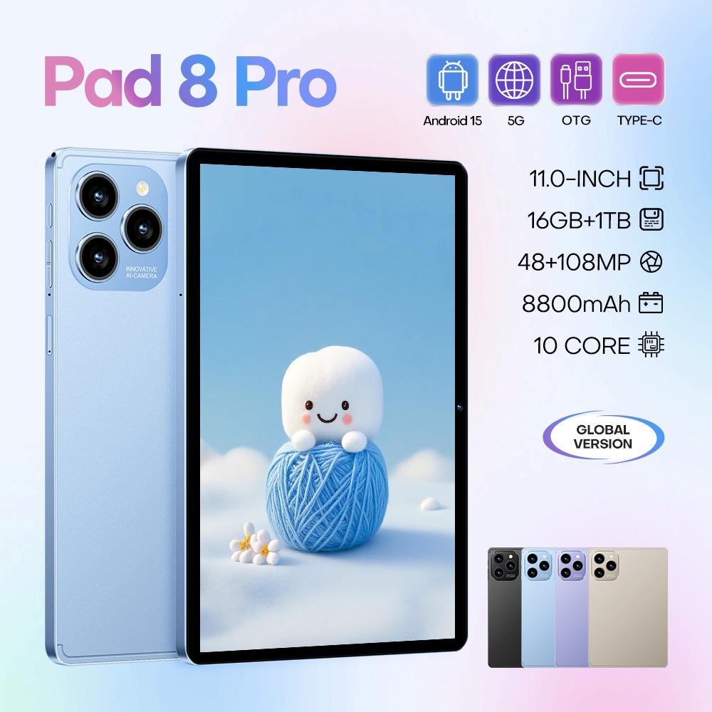 タブレットパッド 8 Pro 16+1t Android Hd 11 インチ画面