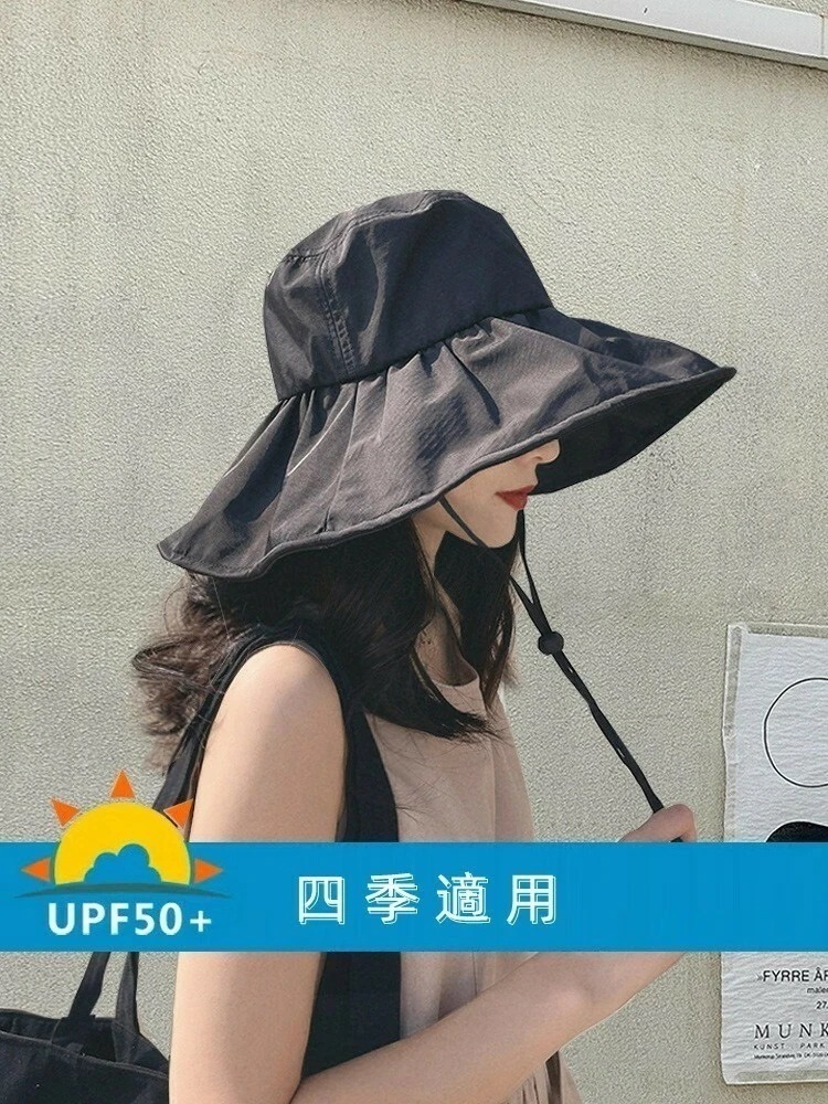 【即納】帽子 レディース 大きいサイズ 完全遮光 紫外線100%カット 遮光100％ UVカット つば広 折りたたみ 飛ばない 日焼け防止 サイズ調整可能 携帯便利 四季適用 小顔効果 自転車 運動会