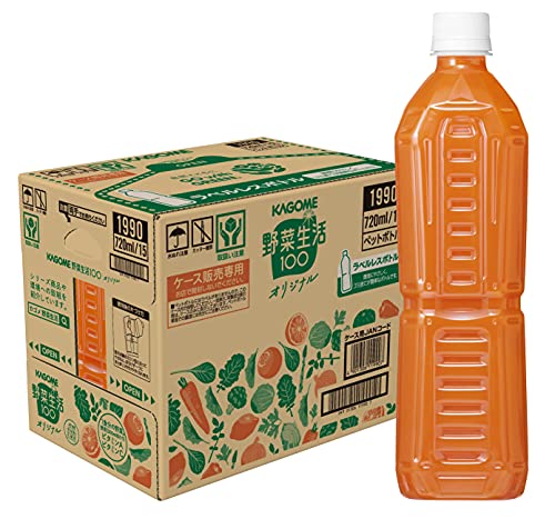 ラベルレス カゴメ 野菜生活100 オリジナル 720ml×15本 ボトル