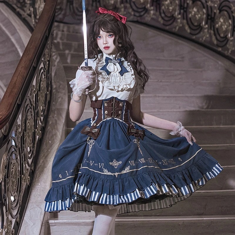 ロルタドレス半袖スーツよくスチームパンクロリータ