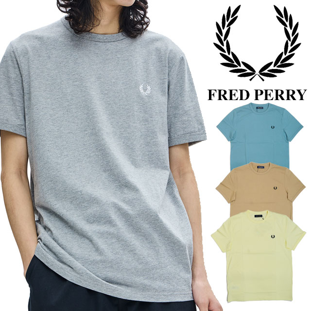 フレッドペリー メンズ レディース トップス リンガー Tシャツ 半袖 コットン100％ アパレル ウェア M3519 カジュアル シンプル きれいめ 月桂樹 ローレル 服