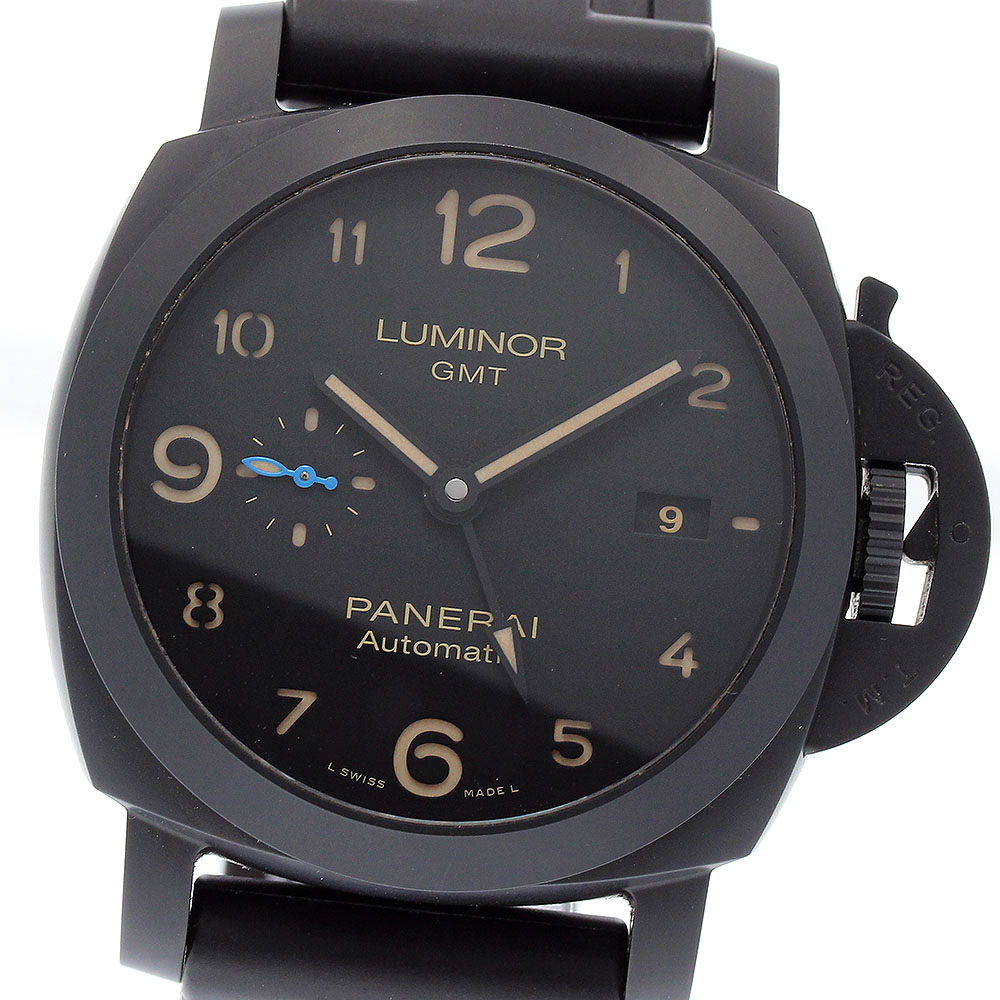 パネライ PANERAI PAM01441 ルミノール1950 3デイズ GMT チェラミカ 自動巻き メンズ 良品 保証書付き_877987【中古】