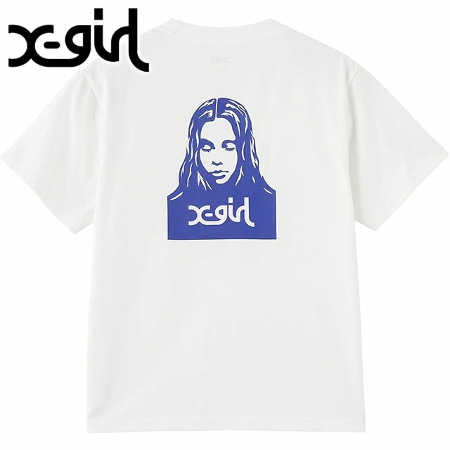 メール便 フェイス ショートスリーブTシャツ [105252011024] FACE S/S TEE レディース トップス 半袖 xgirl WHITE ホワイト 白 正規取扱店