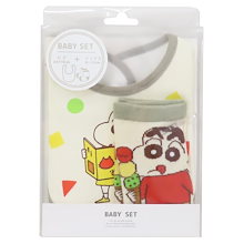 クレヨンしんちゃん ベビー用品 ベビーセット ビブ＆ソックス しんちゃん　アイス
