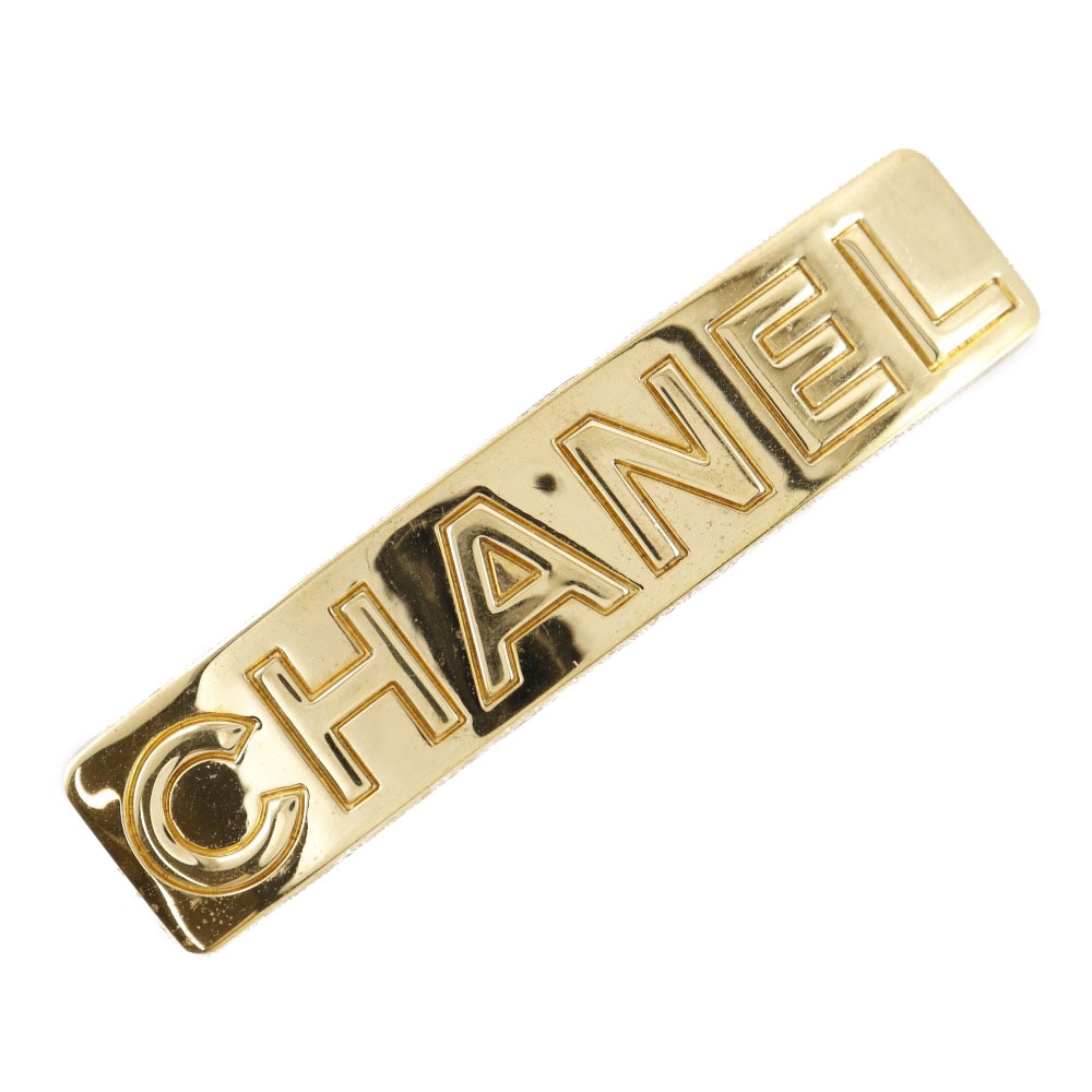 ロゴ ヴィンテージ バレッタ 金メッキ ゴールド 97A レディース 中古品