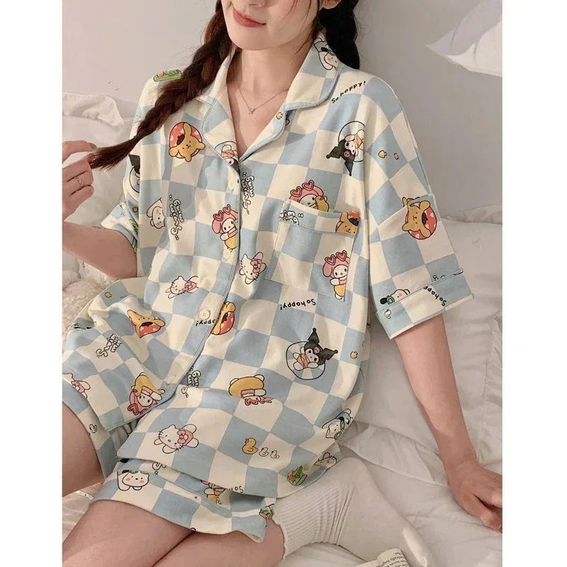 【極速出荷】犬パジャマ女性用半袖中学生女子大童天家服