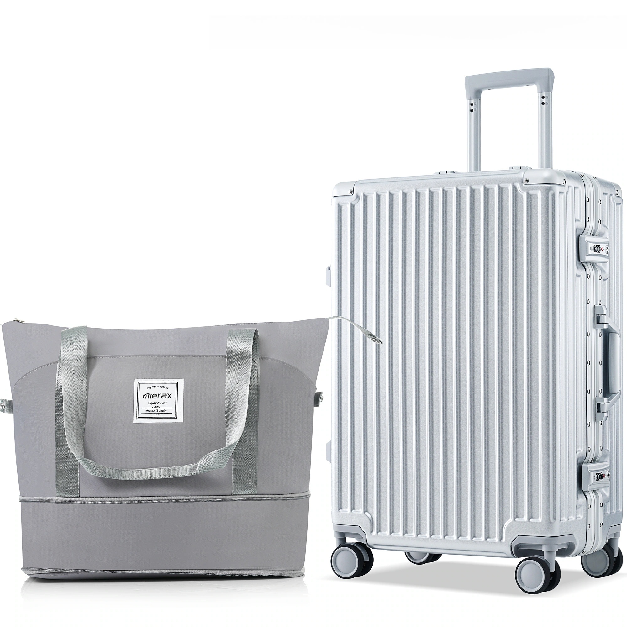 【198】スーツケース Mサイズ キャリーケース キャリーバッグ フック式底足 防水ポケットTSAロック 4～7日 中型フレームタイプ ダイヤル式 静音 トートバッグ ハンドバッグ レディース バッグ