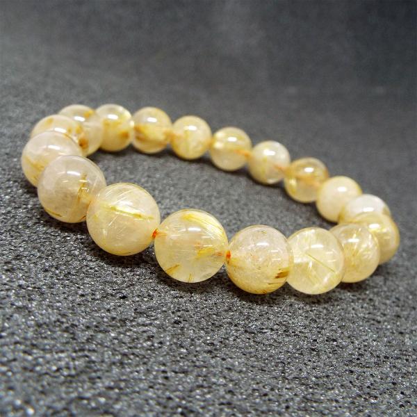 ゴールドルチルクォーツ ルチルクォーツ ブレスレット 約11mm 天然石 パワーストーン アクセサリー ブラジル産 TB0174 14,630円