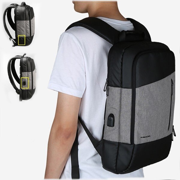 リュックサック 男女兼用 ビジネス ディパック アウトドア 軽量 多機能 撥水 大きめ USBポート