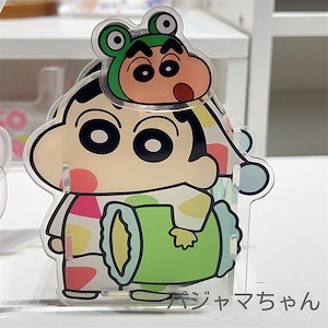 クレヨンしんちゃんペン立て高颜値縦型デスクトップ収納文房具筒ins風高颜値両面造形かわいい