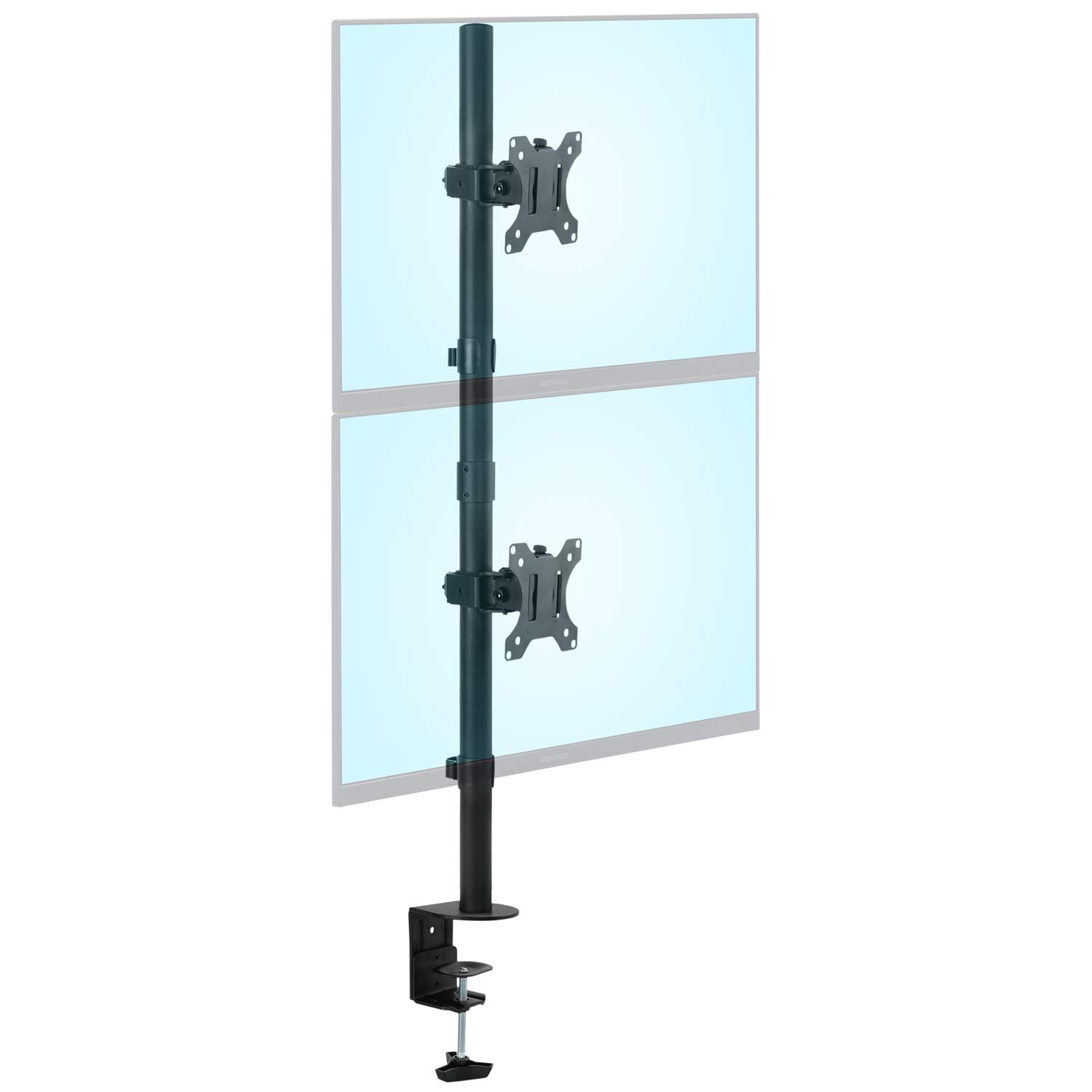 グリーンハウス ロングポールタイプ 縦並び2アーム 32インチ対応 耐荷重各8kg(合計16kg) GH-AMDA2V 32940