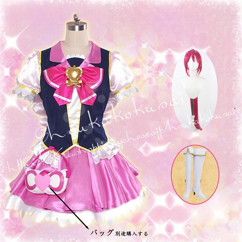 ハピネスチャージプリキュア 愛乃めぐみ キュアラブリー Cure Lovely コスプレ衣装 イベント コスチューム 変装活動 仮装 学園祭 撮影 クリスマス ハロウィン