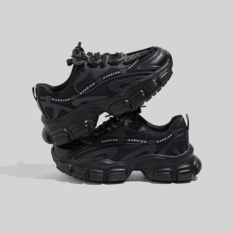 2024ブランド新作厚底スニーカーレディースアウトドアカジュアルフラットシューズ韓国ファッションスポーツ軽量通気性ハイヒール滑り止めケーキ靴クールブラック