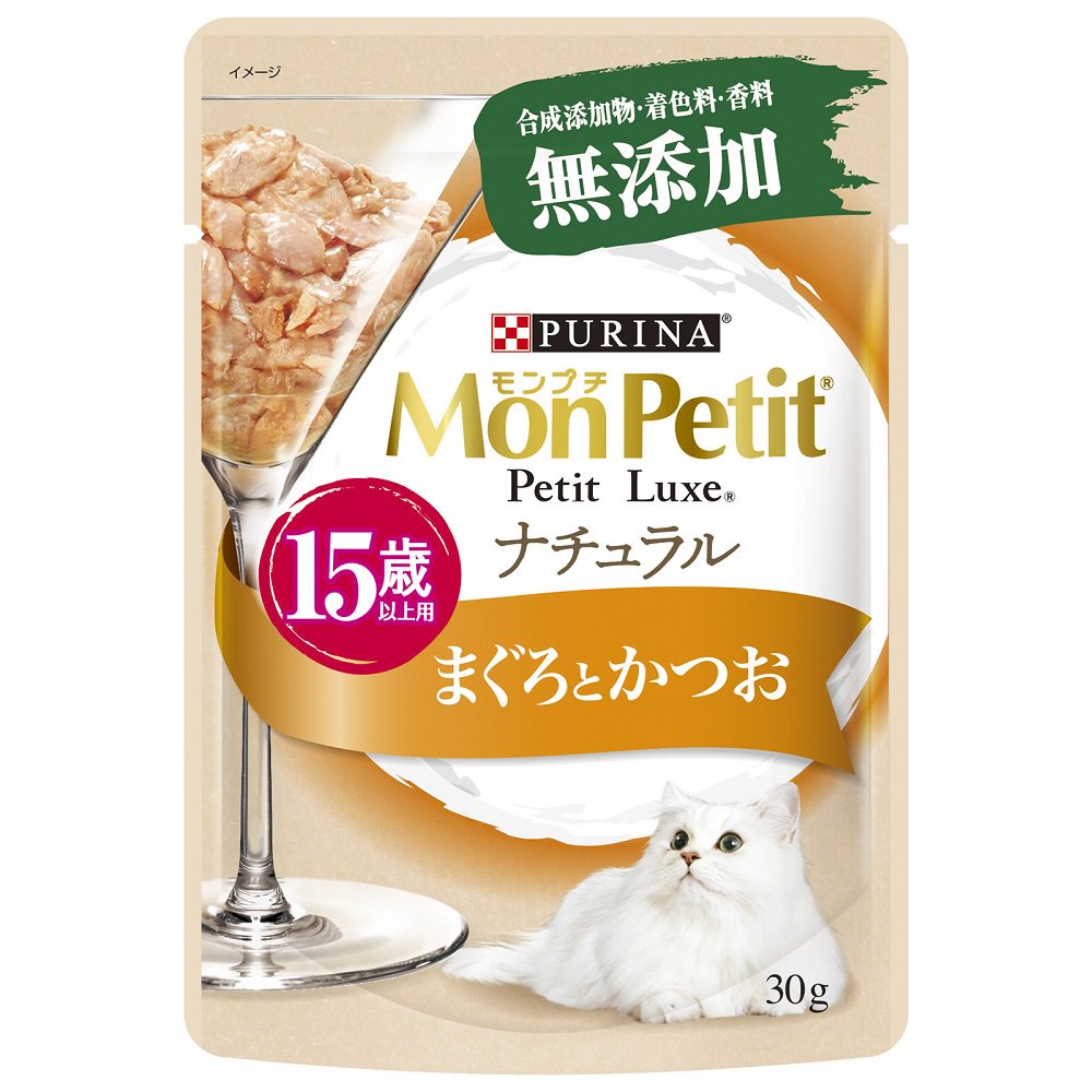 プチリュクスパウチ　ナチュラル　１５歳以上用まぐろとかつお　３０ｇX４８袋　ＣＲＣ35―20―75―10―51