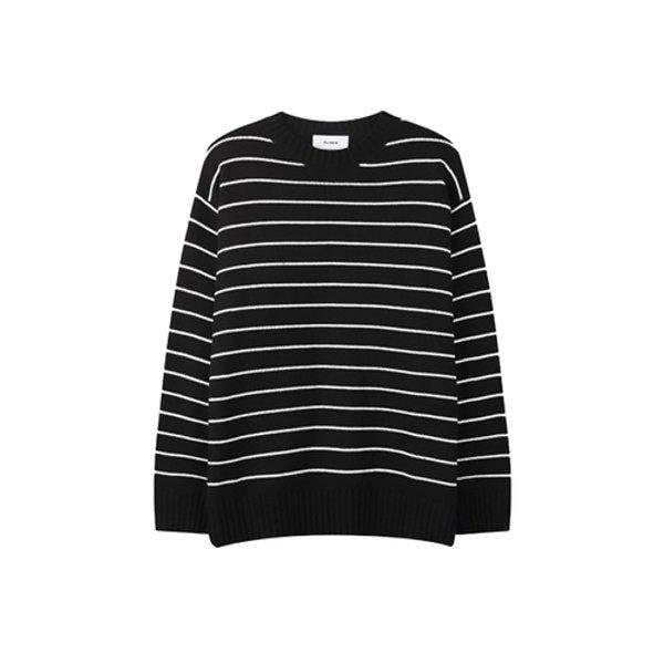 メンズエルボーポイントSTラウンドニットTシャツRM-KN-Q067-ブラック