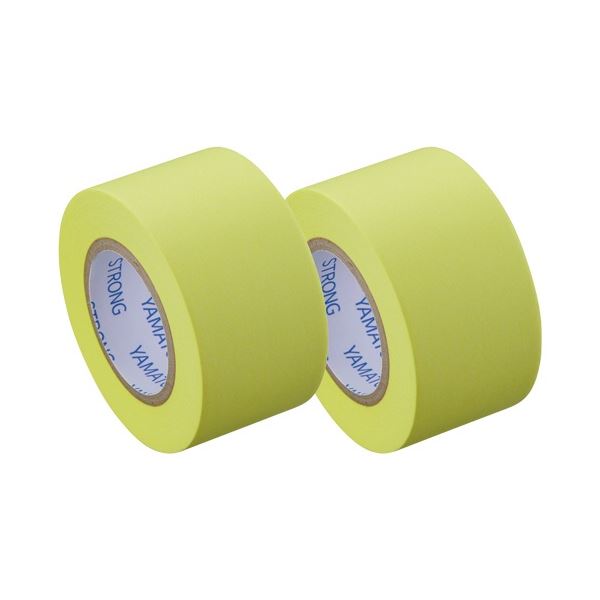 (まとめ) ヤマト メモック ロールテープ(強粘着)蛍光紙 つめかえ用 25mm幅 レモン PRK-25H-LE 1パック(2巻) (×30セット)
