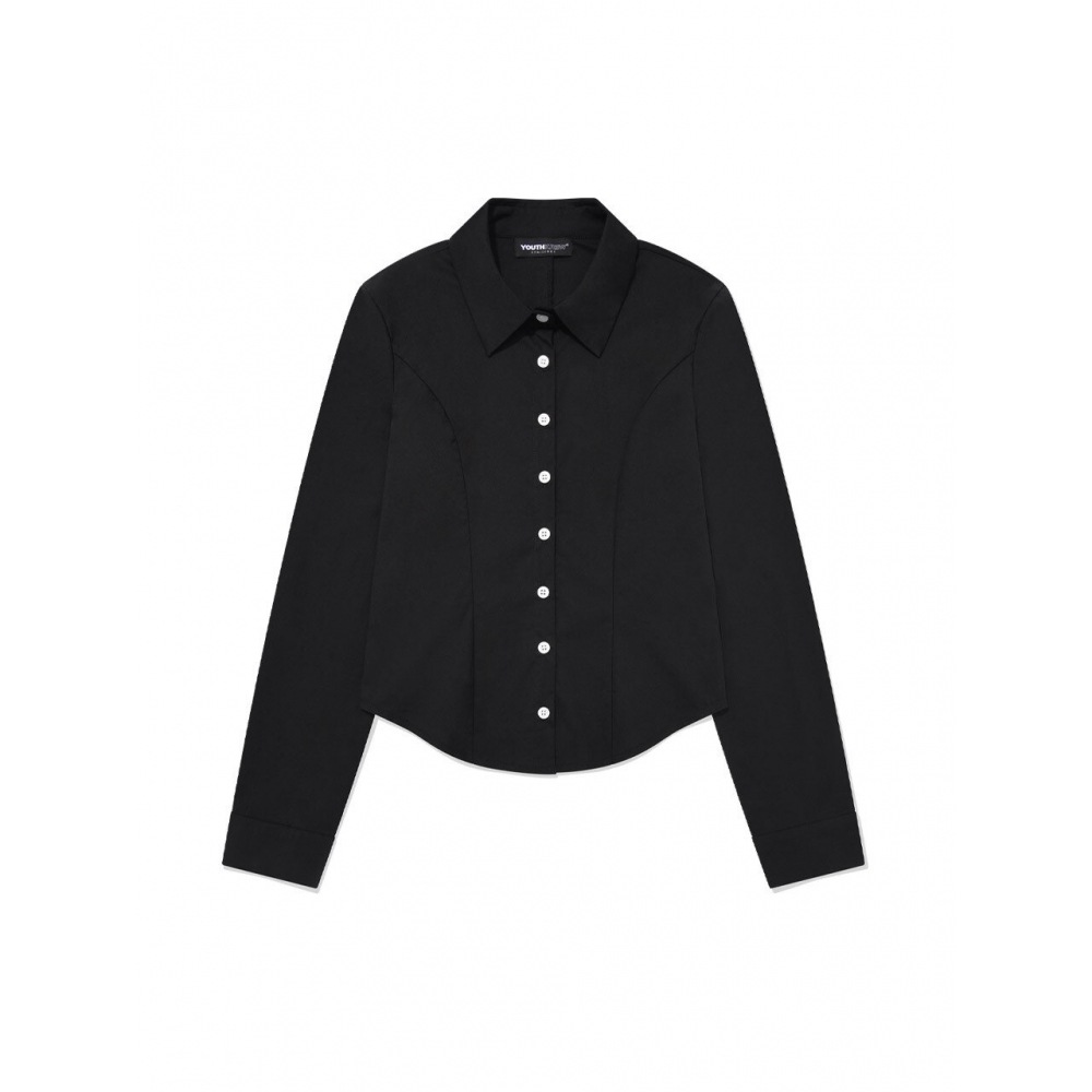 ユースクルーYKクララスリムシャツブラック