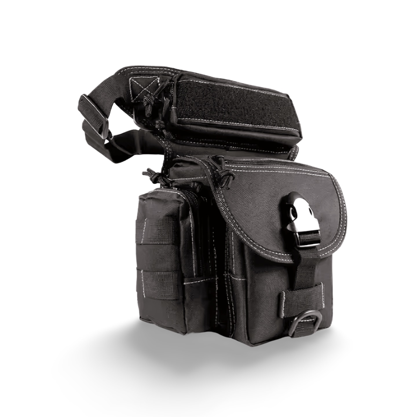 アウトドア タクティカル レッグバッグ 多機能ポーチ付き 防水 ウエストベルト対応 高強度 耐久性
