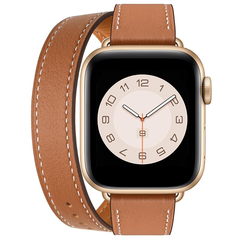 コンパチブル アップルウォッチ バンド コンパチブル apple watch バンド レディース レザー 本革 2重巻き 細い iWatch Ultra2/Ultra Series 9/8/7/6/5
