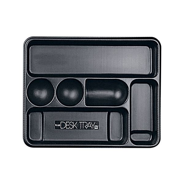 (まとめ) プラス デスクトレー M ブラック63-812 1個 (×30セット)