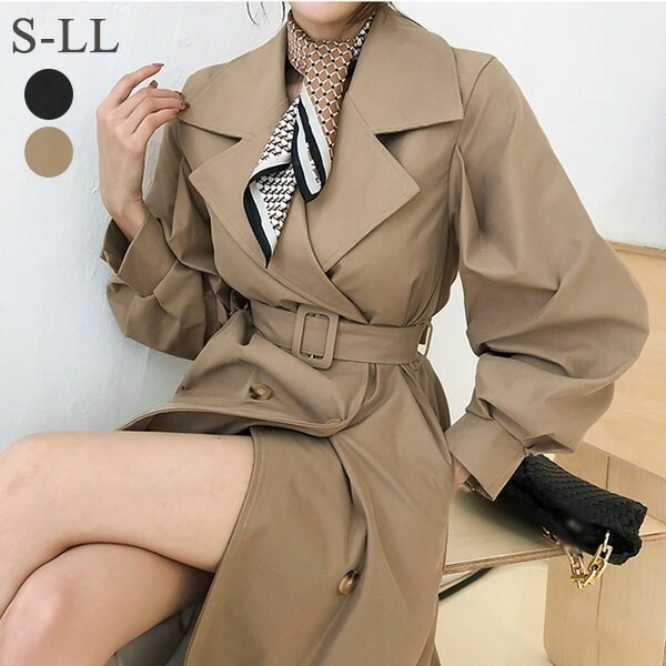 トレンチコート レディース 秋コート 小柄 スプリングコート 着やせ 大きいサイズ トレンチ コート 春 秋 アウター 秋物 ベージュ 秋服 30代 40代 50代 お宮参り 通勤 就活 韓国風 bi