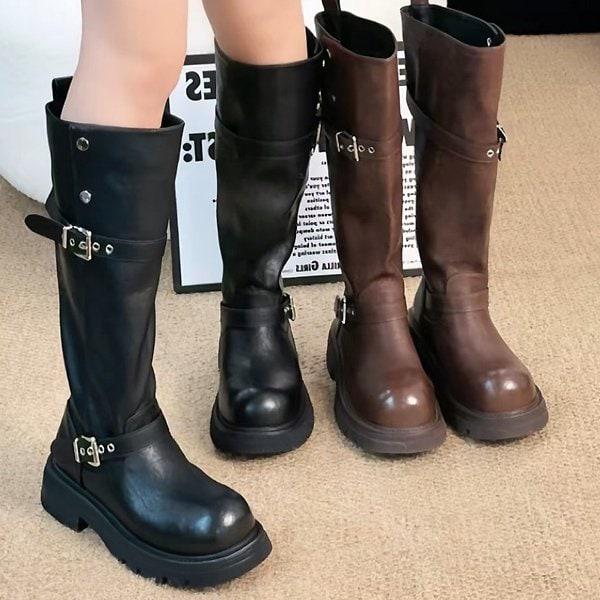 背が高くなるベルテッド冬の女性用アンクルロングブーツ5cm sjly 20 912_P409795869