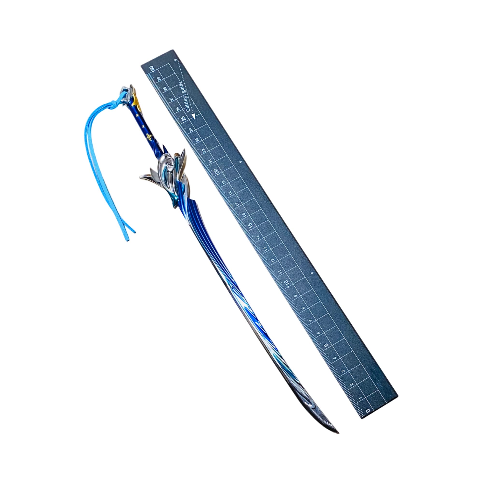 原神 30cm波乱月白経津 剣 ミニ武器 アクセサリー キーホルダー インテリア ペーパーナイフ ps4 ps5