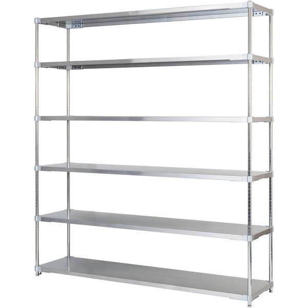 アイ・エル・シー GSS6-46150 燕三条製 PROFACE SUS304ステンレスソリッドシェルフ6段 460×1500×2100 SUS304ステンレスポール メーカー直送